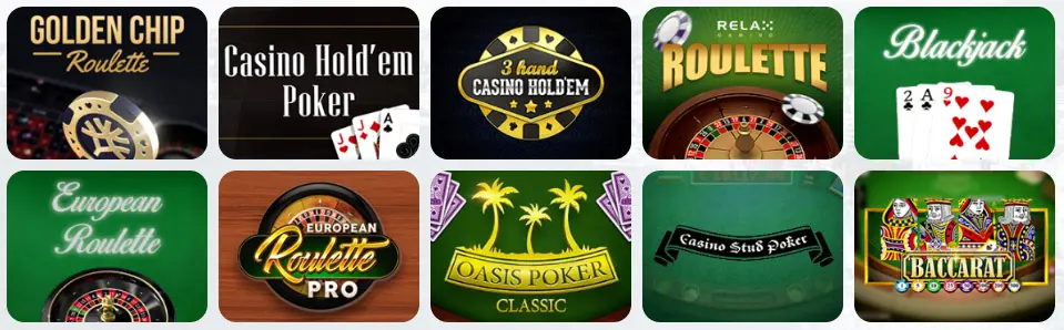 Giochi da tavolo al PLACEBET CASINO