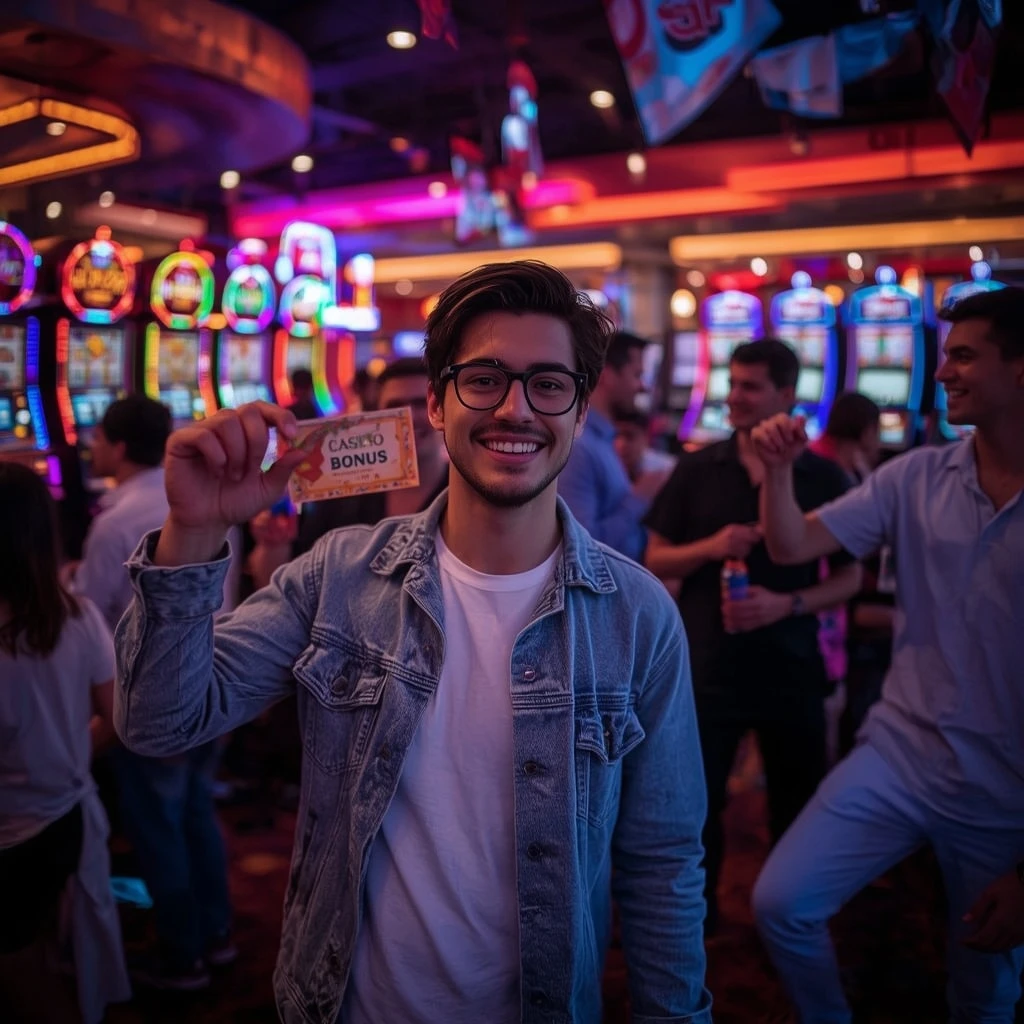 una persona con un bonus del casinò PLACEBET CASINO
